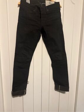 Rogue Territory Black Slim Straight Japanese Denim Jeans